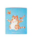 Birds and Cat - Swedish Dishcloth