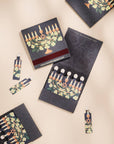 One & Only Paper - Floral Illustrated Menorah Printed 10 Stem Matchbooks