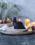 Crow Candle – 100% Beeswax – Black – 4” Handcrafted