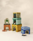Set of 6 Oversized Stacking Boxes - The Buildings