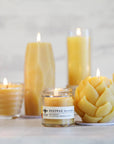 Apothecary Glass Candle – 100% Pure Beeswax – 25 Hour Burn