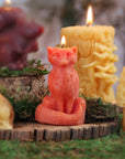Fox Candle – 100% Pure Beeswax – Hand-Sculpted