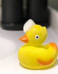 CaaOcho Natural Rubber Toys - Natural Rubber Ducky Non-Toxic Bath Toy, Mold-free design