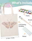 Paint Your Numbers - Blush Flutter Tote – Pink Butterfly Edition Paint by Numbers Kit