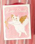Bromstad Printing Co. - Love Struck Cat - Risograph Greeting Card