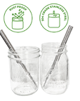 Medium Stainless Steel Boba Straws for Pint Mason Jars