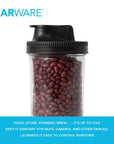 Jarware Black Spout Lid for Wide Mouth Mason Jar