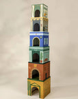 Set of 6 Oversized Stacking Boxes - The Buildings