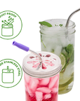 Long Thin Bent Stainless Steel Straw for Quart Mason Jars