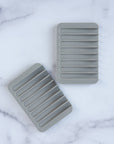 Earth Ahead - Waterfall Silicone Soap Dish - Stone Grey