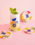 Poketo - Bamboo Coasters in Colorblock