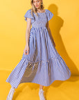 ALWAYS A VIBE WOVEN MIDI DRESS
