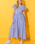ALWAYS A VIBE WOVEN MIDI DRESS