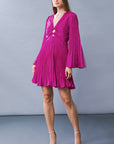 GRACEFUL ENTRANCE SATIN MINI DRESS