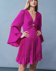 GRACEFUL ENTRANCE SATIN MINI DRESS