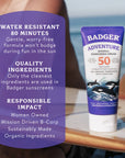 Badger Mineral Sunscreen Cream SPF 50, Zinc Oxide Sun Care