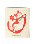 Flower Cat - Swedish Dishcloth