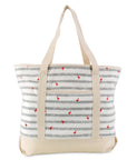 Cotton Canvas Tote Bag (Zippered Top)