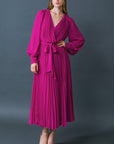 CHARMING FAVORITE WOVEN MIDI DRESS