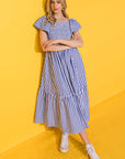 ALWAYS A VIBE WOVEN MIDI DRESS