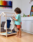 Montessori Wooden Kids Clothing Rack