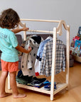 Montessori Wooden Kids Clothing Rack
