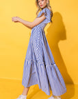 ALWAYS A VIBE WOVEN MIDI DRESS