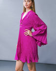 GRACEFUL ENTRANCE SATIN MINI DRESS