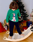 XL Wooden Balance Board for Toddlers Montessori Balance Toy with Pillow