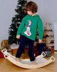 XL Wooden Balance Board for Toddlers Montessori Balance Toy with Pillow