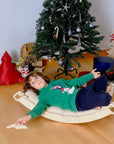XL Wooden Balance Board for Toddlers Montessori Balance Toy with Pillow