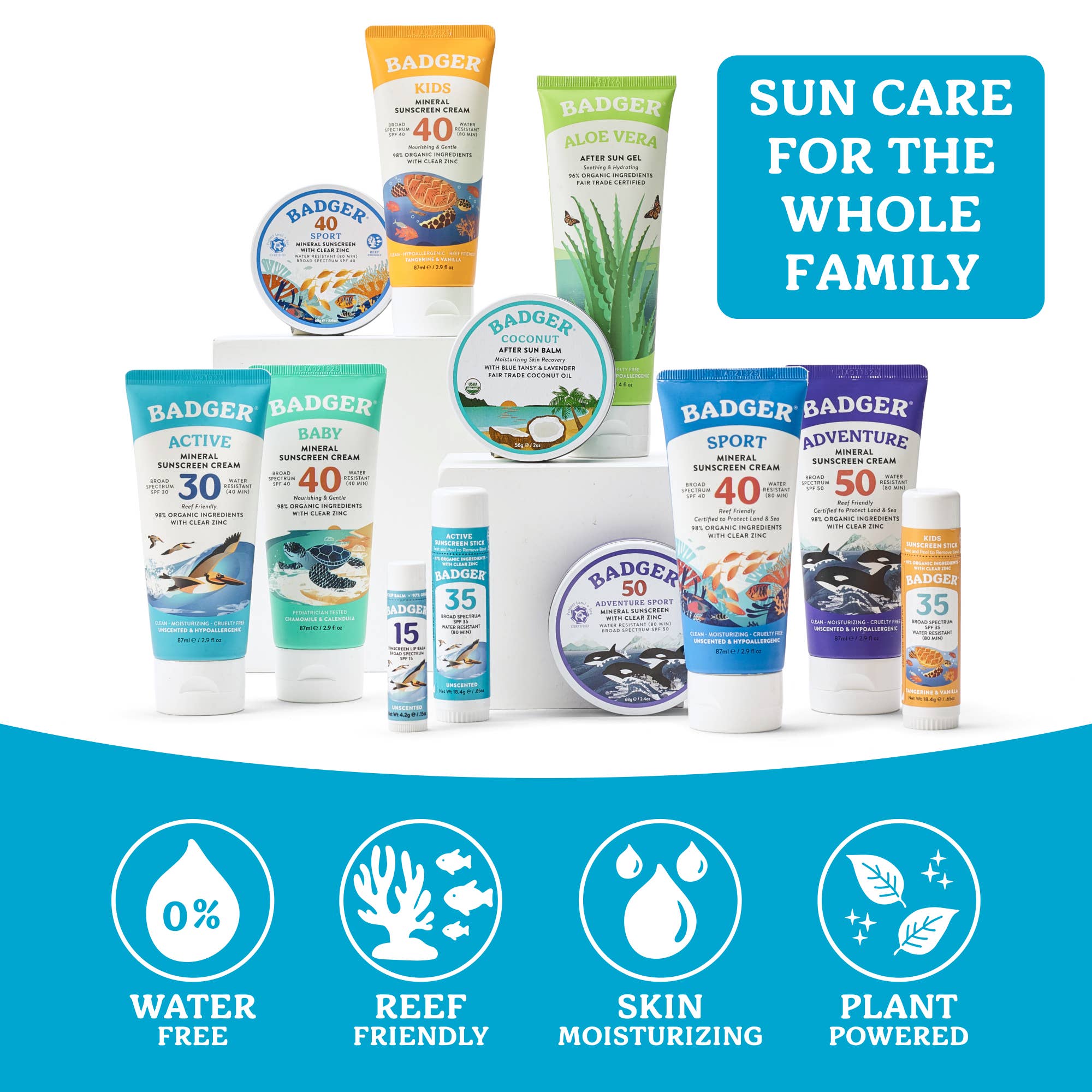 Badger Mineral Sunscreen Face Stick SPF 35, Travel Size 12ct