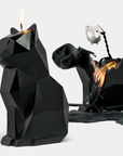 Pyropet Black Cat Candle with skeleton inside. Nordic Noir
