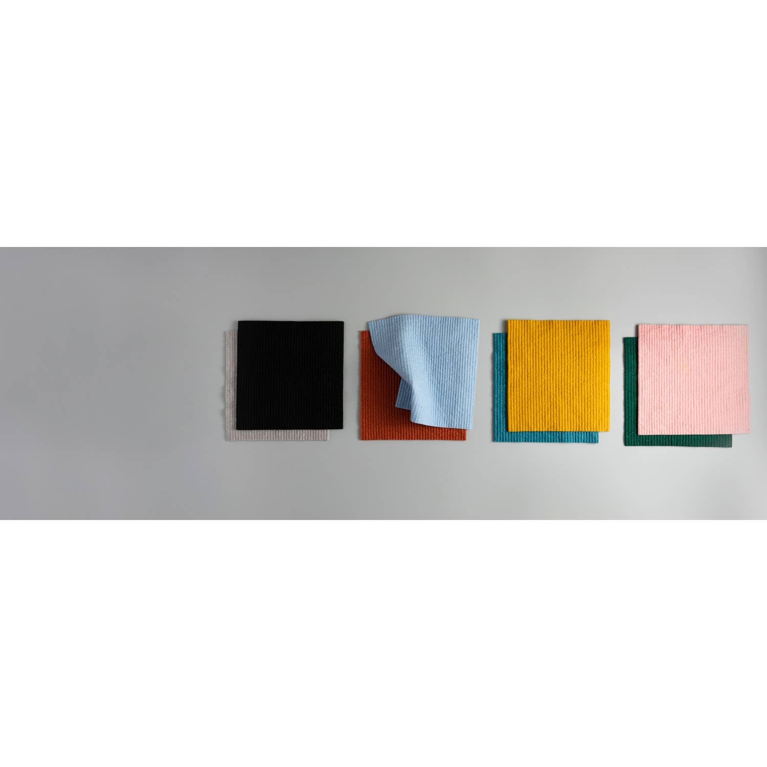 Rust and Sky Blue Dishcloths Set of 2