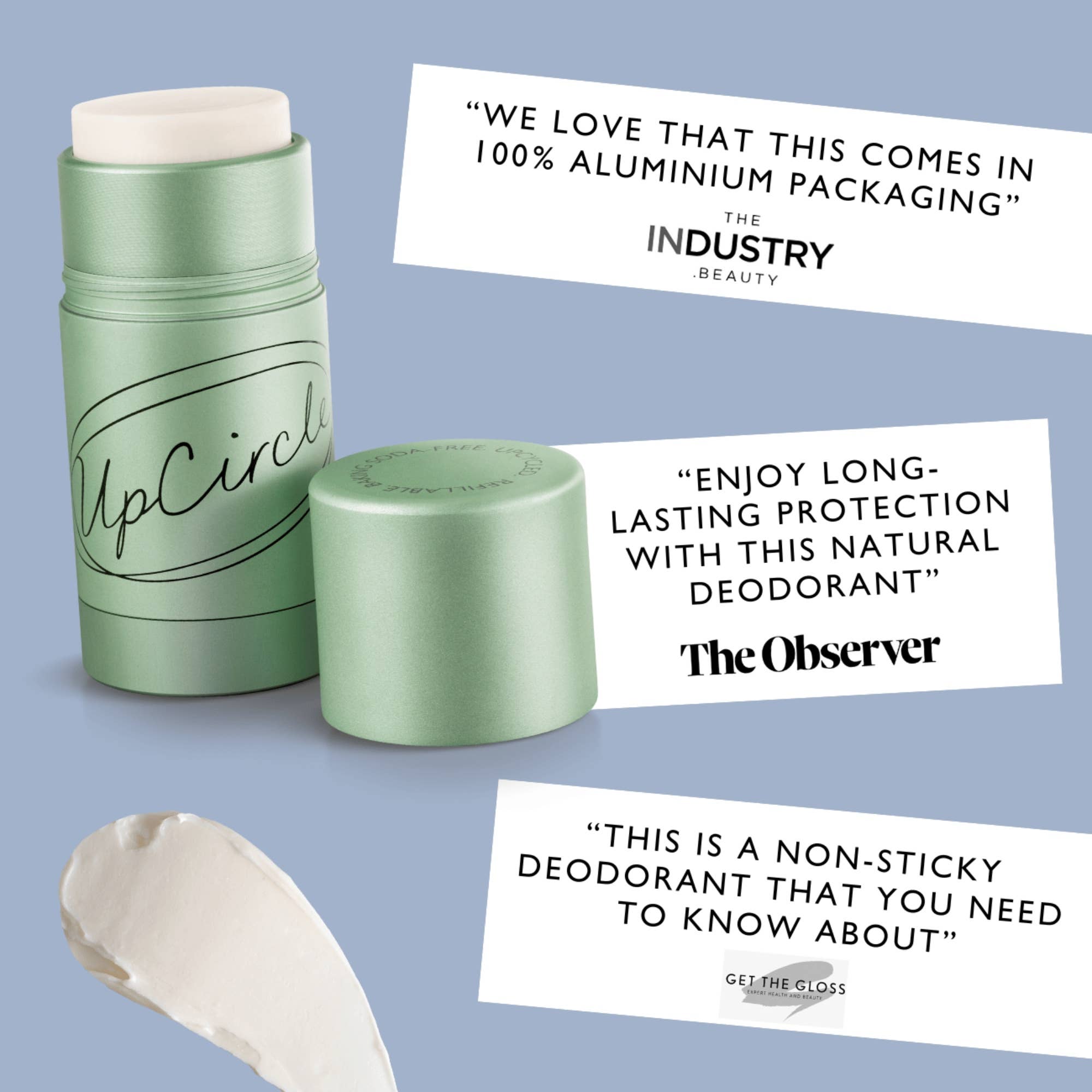 Plastic free Refillable Deodorant with Macadamia + Bergamot