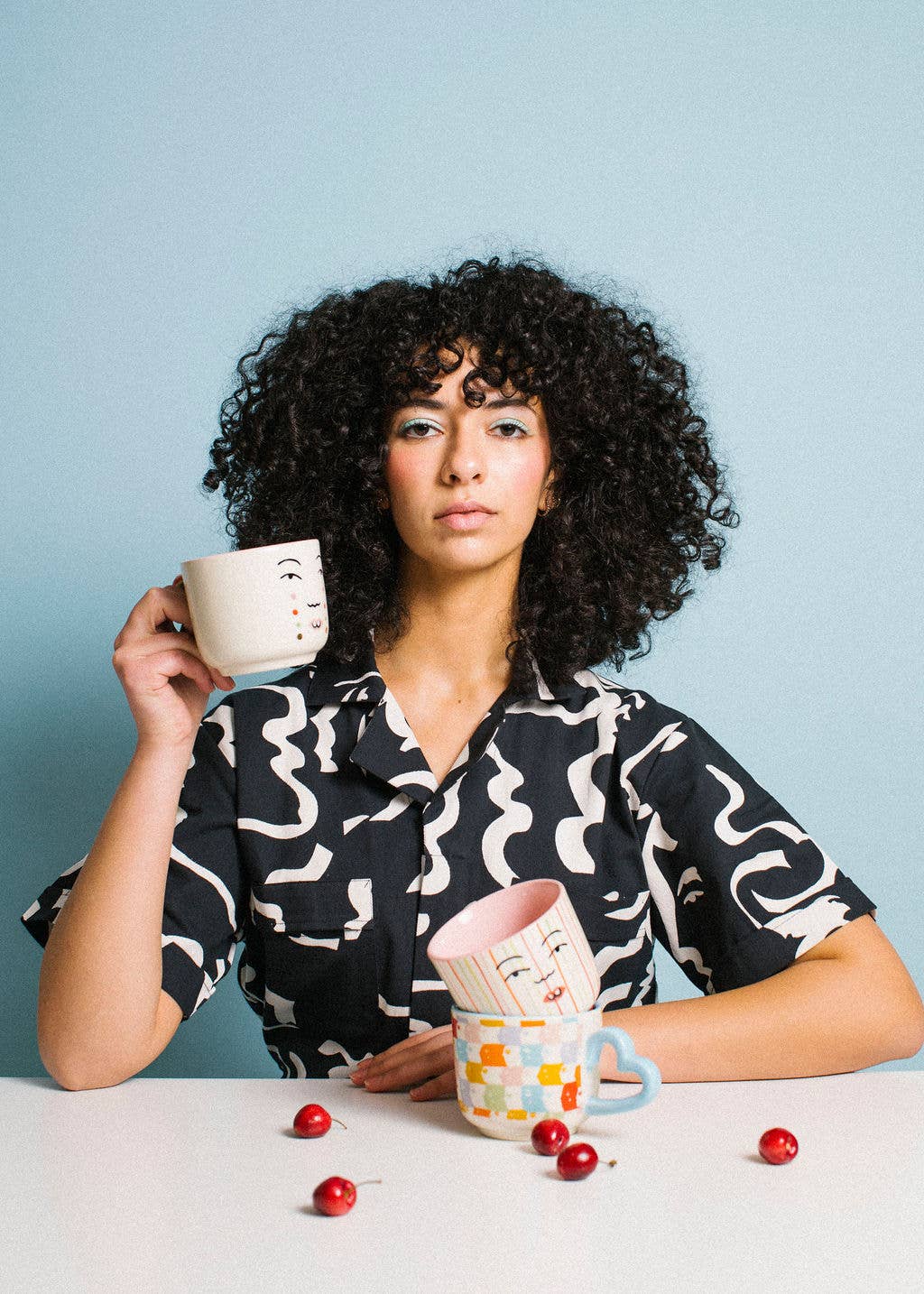 Striped Face Mug
