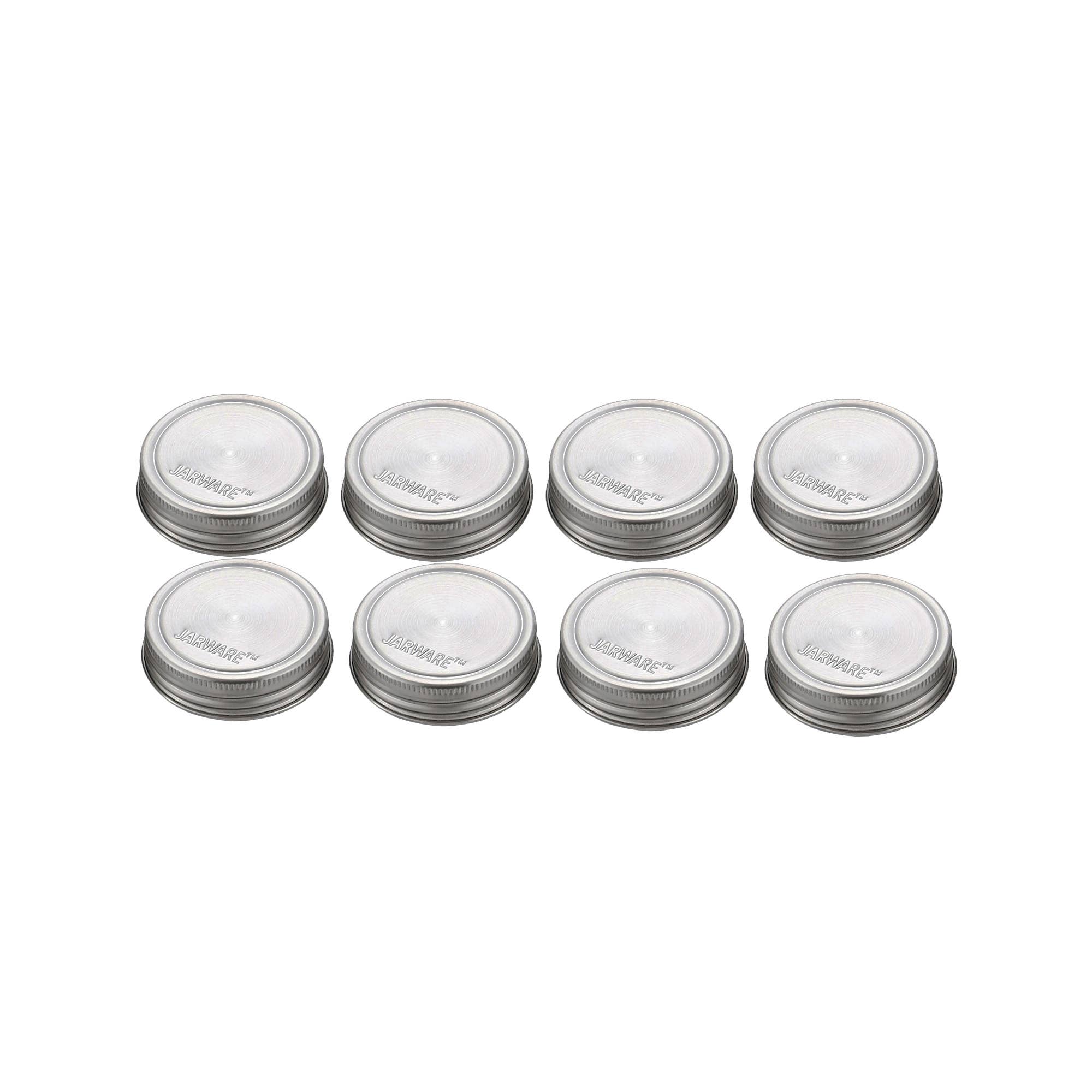 Jarware Stainless Steel Mason Jar Lids, Set of 8
