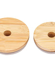 Mason Jar Lifestyle - Bamboo Straw Hole Tumbler Lid for Mason Jars