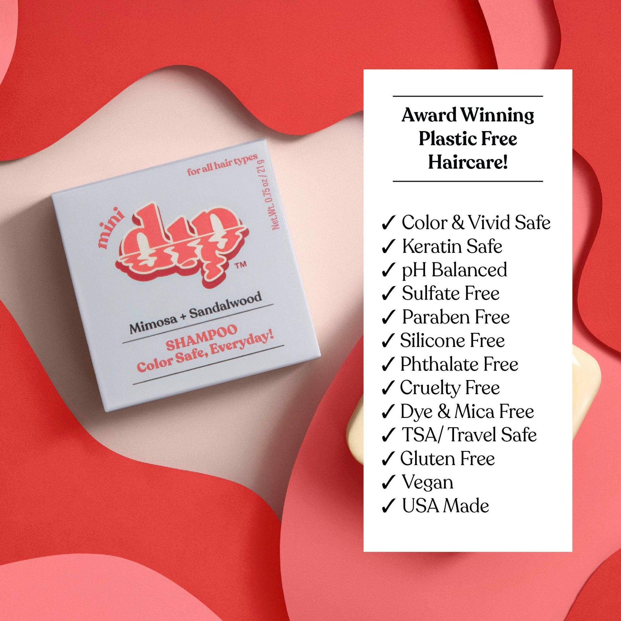 Dip - Mini Dip Color Safe Shampoo Bar for Every Day - Mimosa &amp; Sandalwood