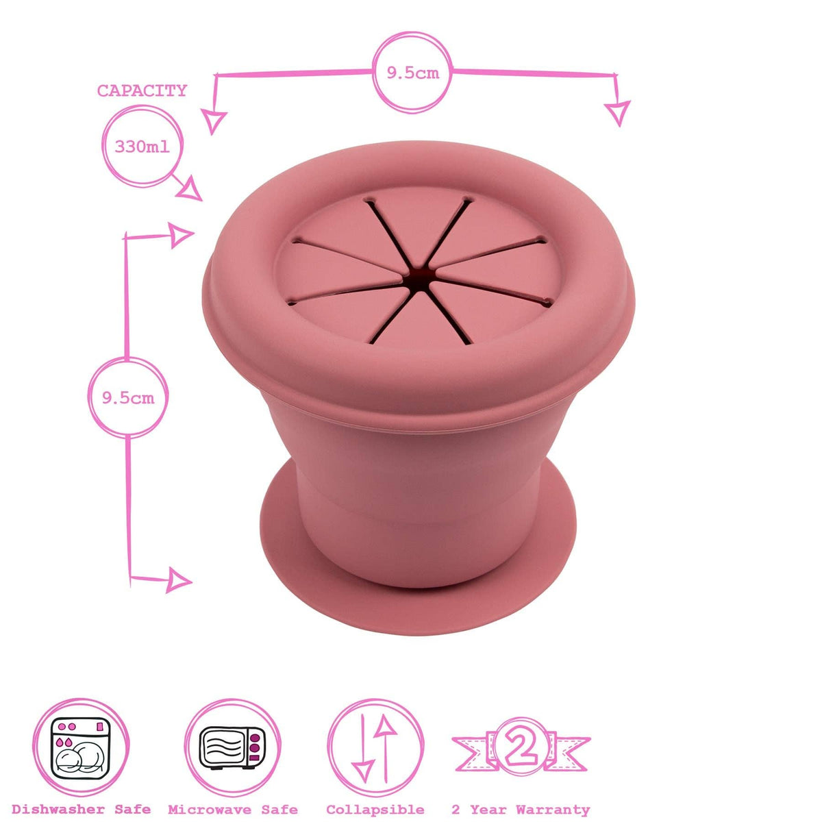 Silicone Baby Suction Snack Pot with Lid