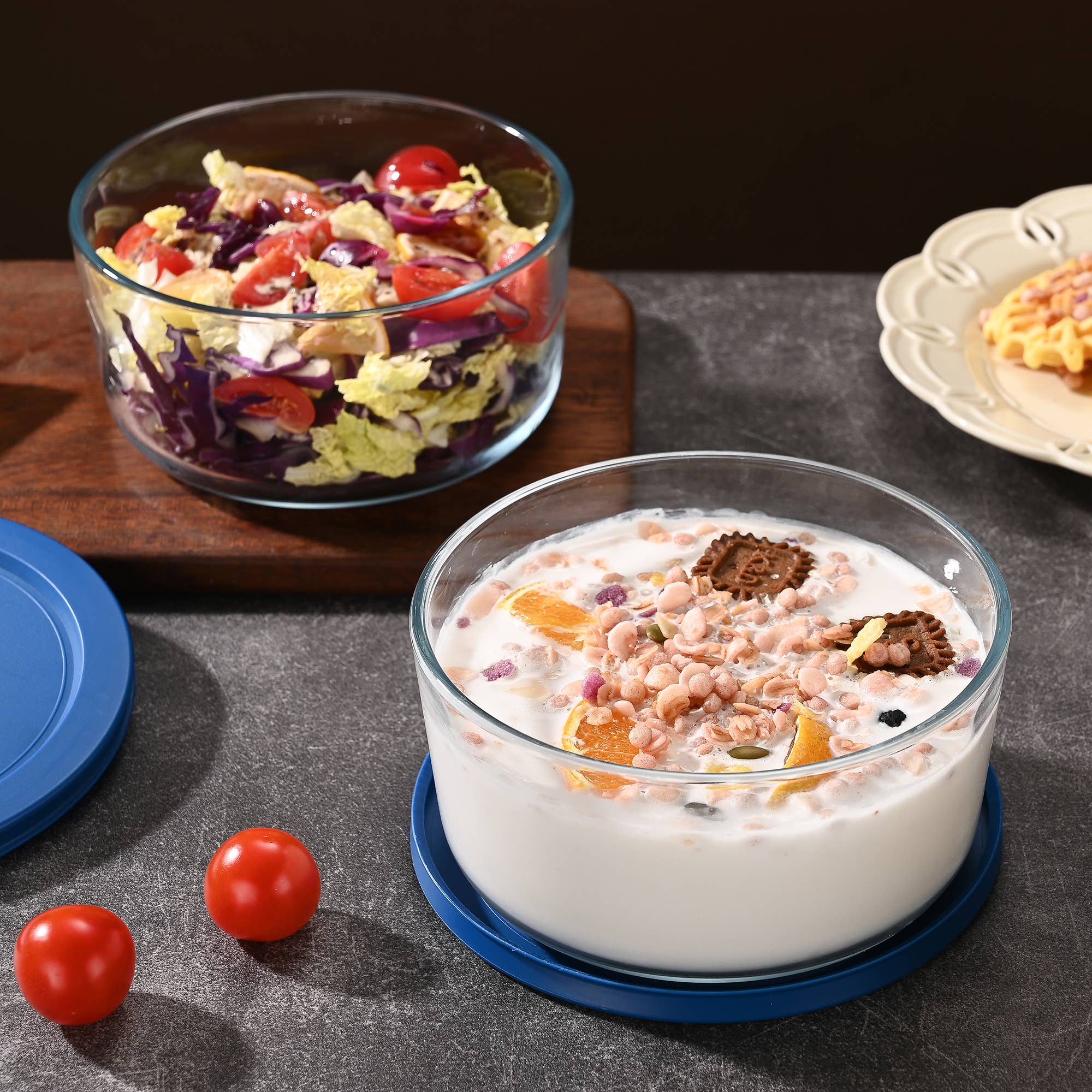 Fox Run Glass Yogurt Container with Lid - 1 Quart