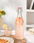Fox Run Flip Top Glass Bottle, 1 Liter Air Tight Bottle