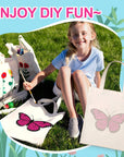 Paint Your Numbers - Pink Flutter Tote Paint by Numbers Kit