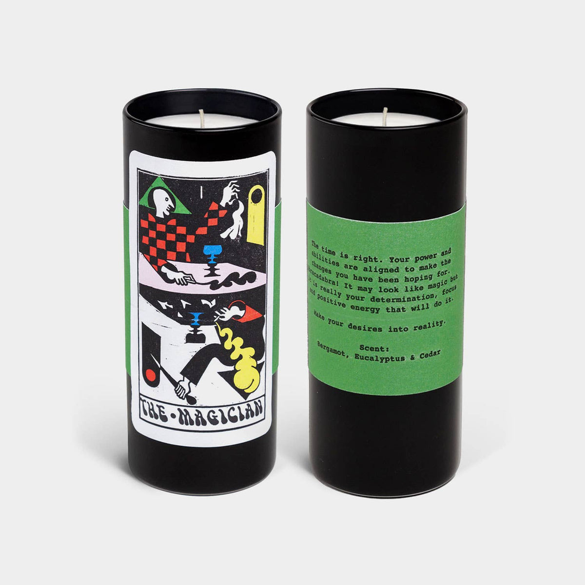 Tarot Candle, Magician -  6" Tall &amp; 60 Hr, Bergamot &amp; Cedar