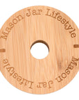 Mason Jar Lifestyle - Bamboo Straw Hole Tumbler Lid for Mason Jars