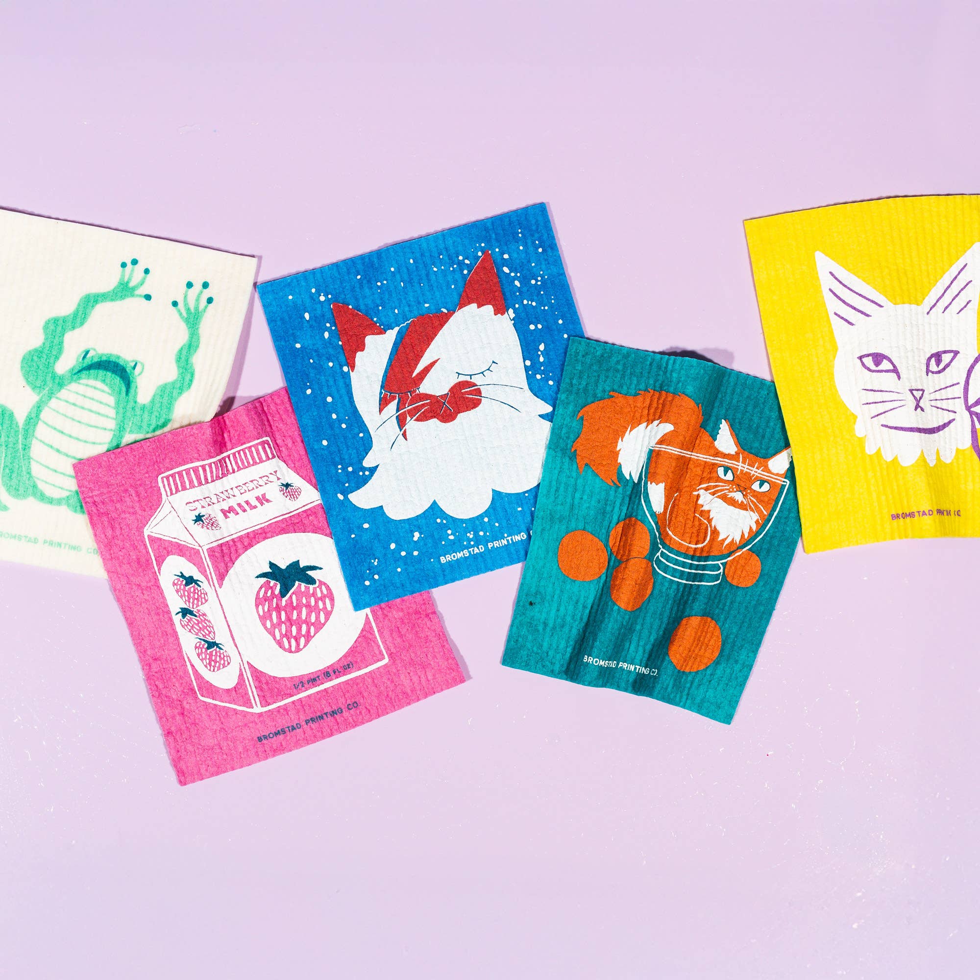 Bowie Cat - Swedish Dishcloth