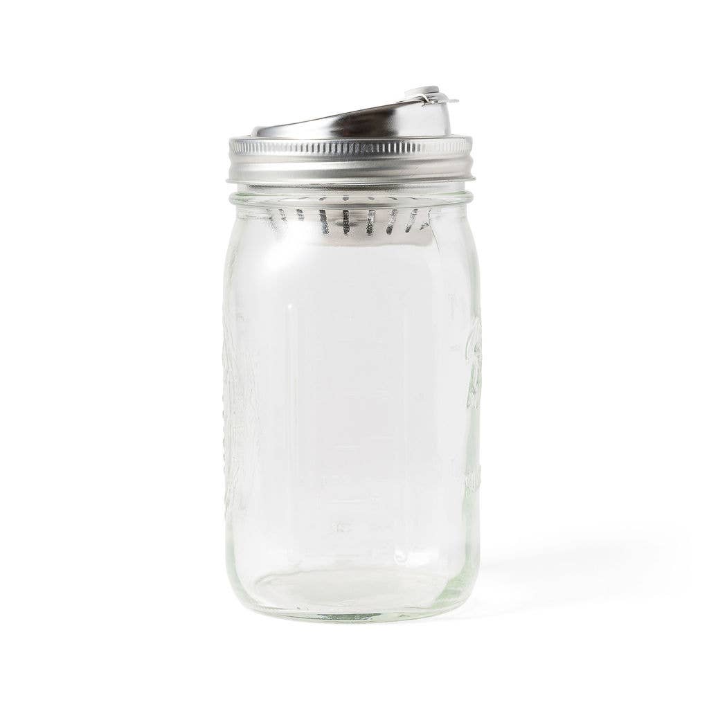 Jarware Stainless Steel Drink Lid for Wide Mouth Mason Jar