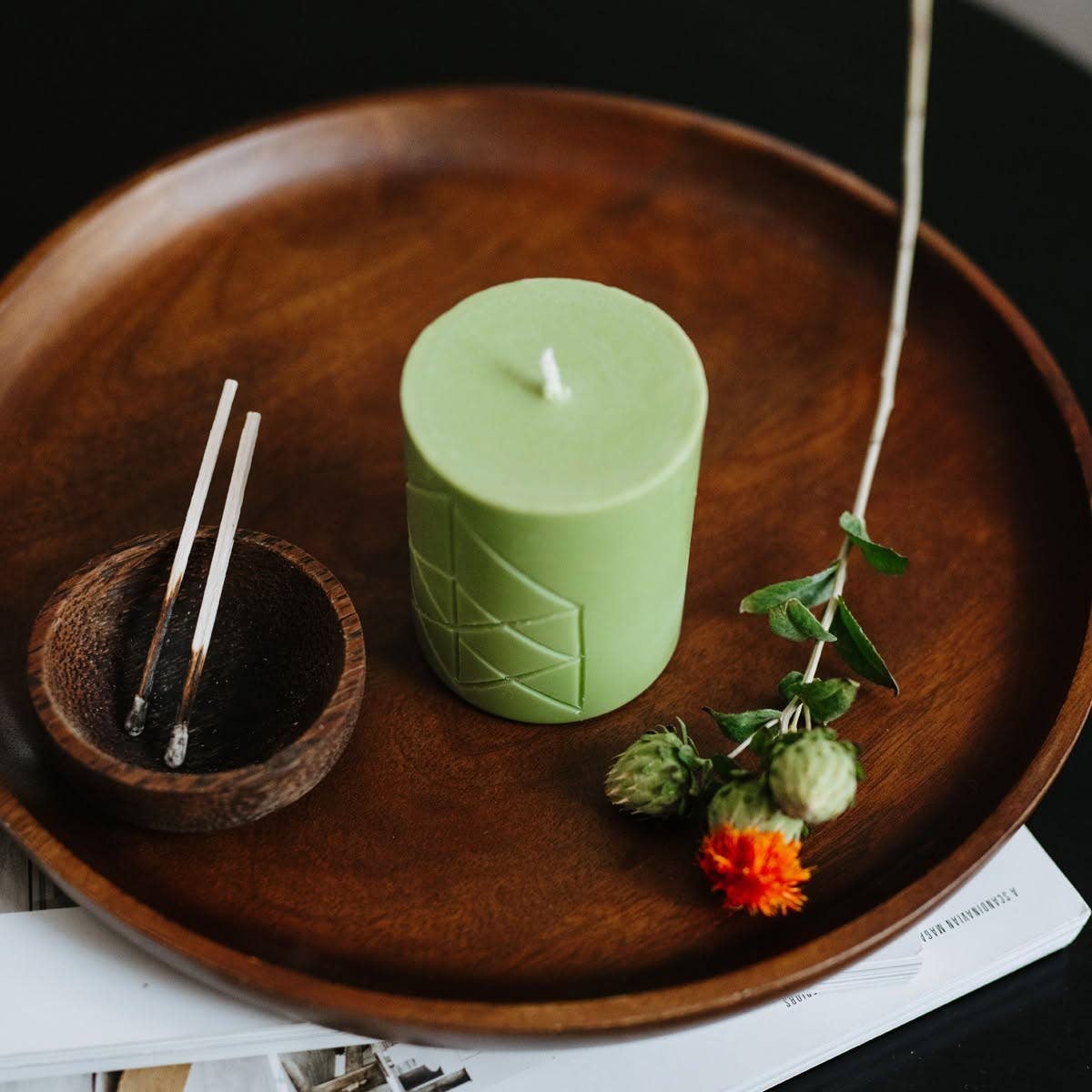 Eir | Rune Carved Candle based on Norse Magic | Well-being