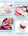 Paint Your Numbers - Pink Flutter Tote Paint by Numbers Kit