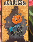 Headless sliding enamel pin